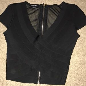 Black Bebe crop top